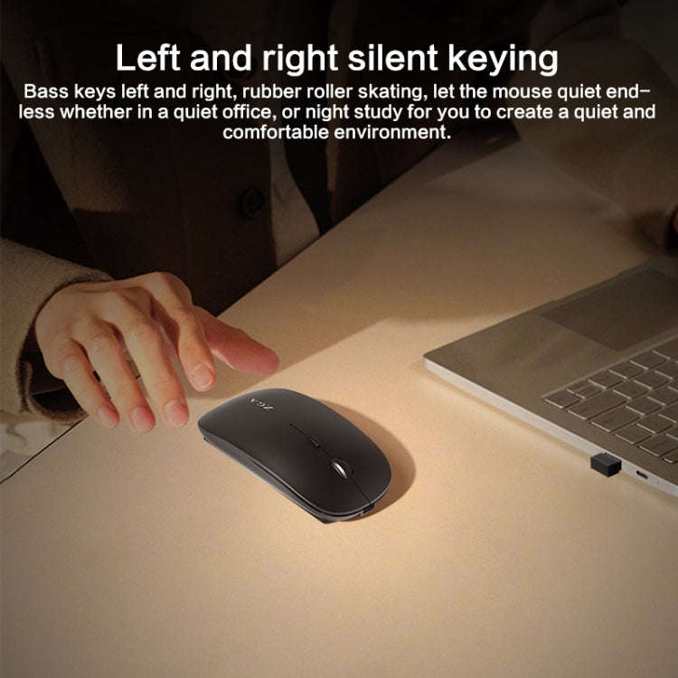 ZGA Chinchilla Dual Mode Wireless 2.4G + Bluetooth 5.0 Mouse(Black)