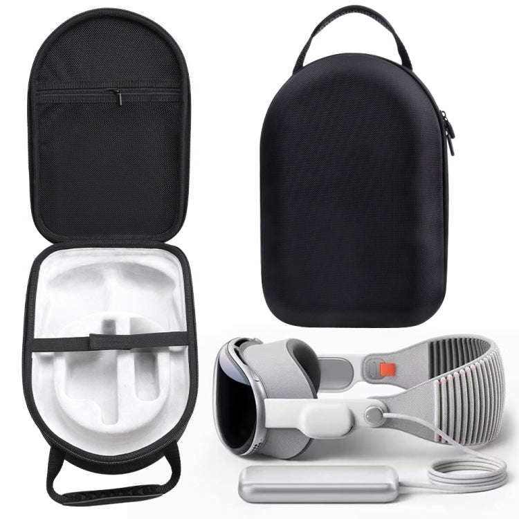 For Apple Vision Pro EVA Cloth Velvet Handle Waterproof Host Storage Bag(Black)