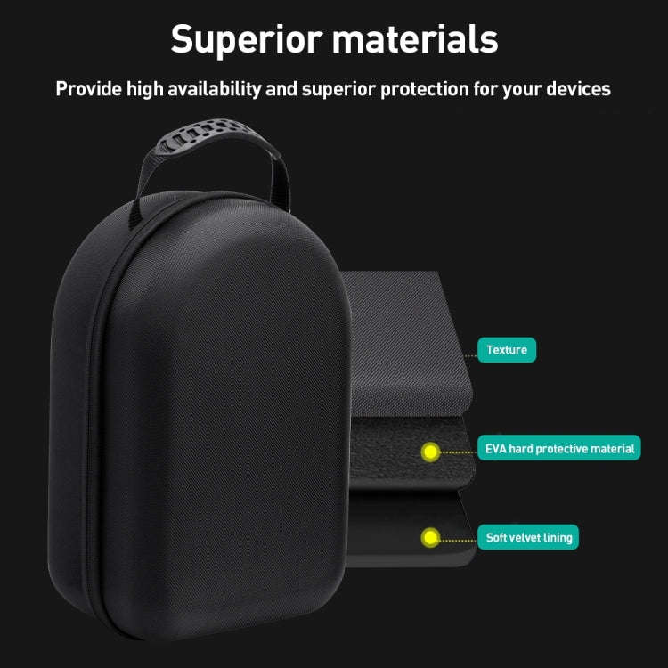 For Apple Vision Pro EVA Cloth Velvet Handle Waterproof Host Storage Bag(Black)