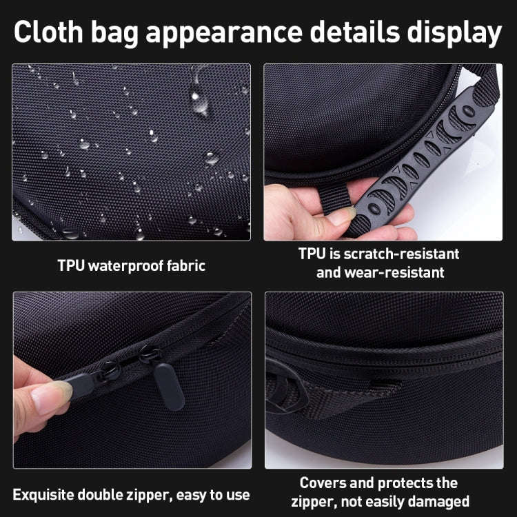 For Apple Vision Pro EVA Cloth Velvet Handle Waterproof Host Storage Bag(Black)