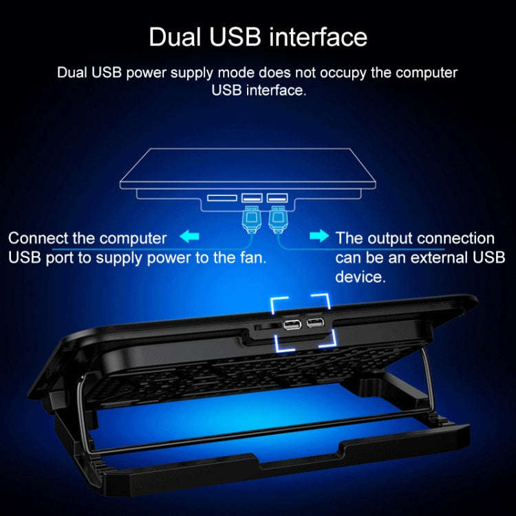 ICE COOREL Notebook Computer Base Speed Control Silent Six-fan Cooling Holder Cooling Rack, Style...