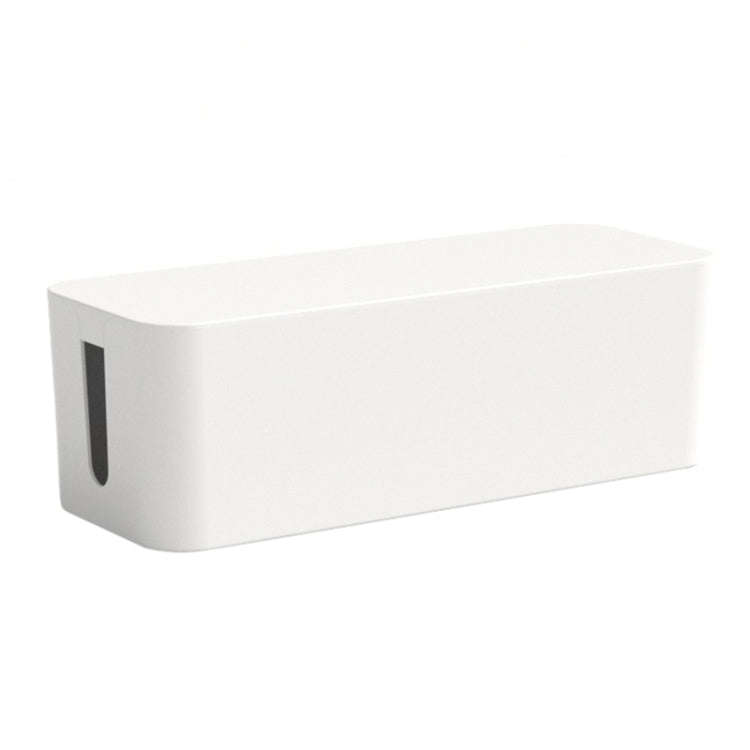 Wire Organizer Storage Box Power Strip Socket Junction Box, Size:Large(White)