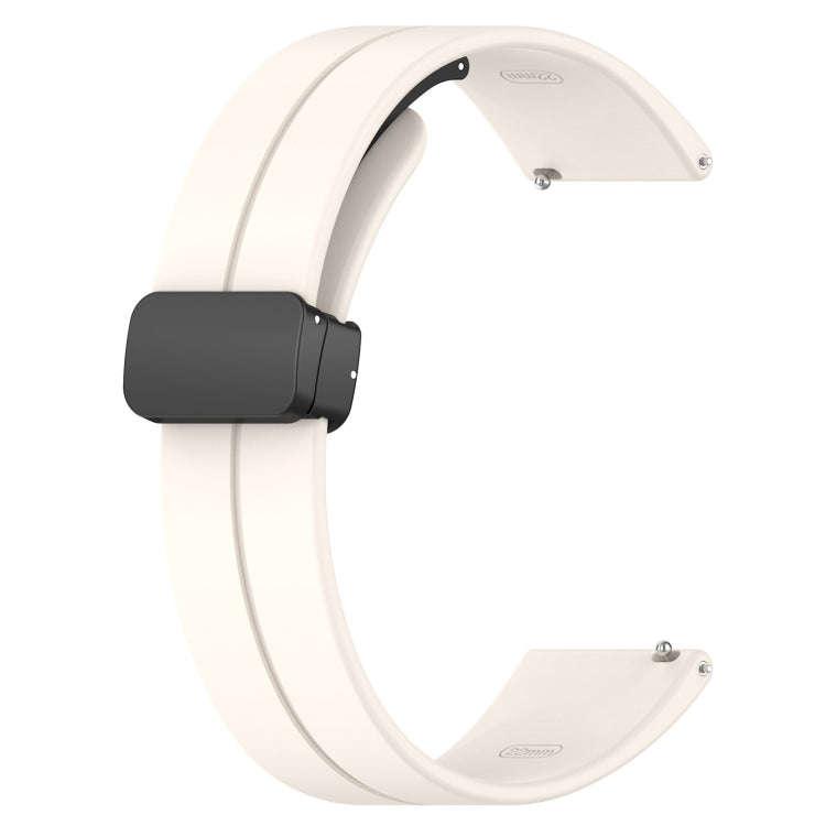 18mm Groove Folding Black Buckle Silicone Watch Band(Starlight Color)