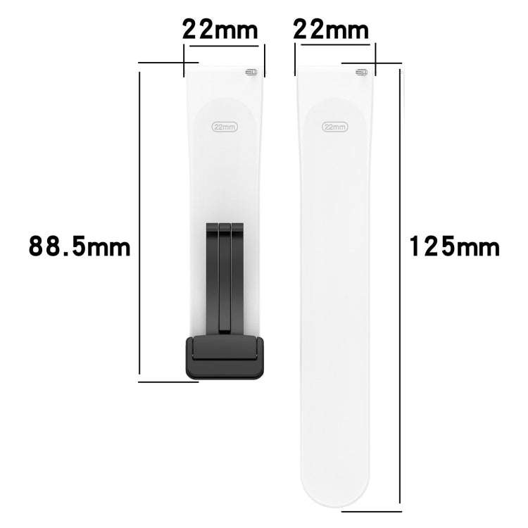 18mm Groove Folding Black Buckle Silicone Watch Band(Light Blue)