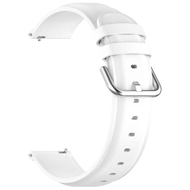 For CMF Watch Pro D395 / Watch Pro 2 22mm Round Tail Genuine Leather Watch Band(White)