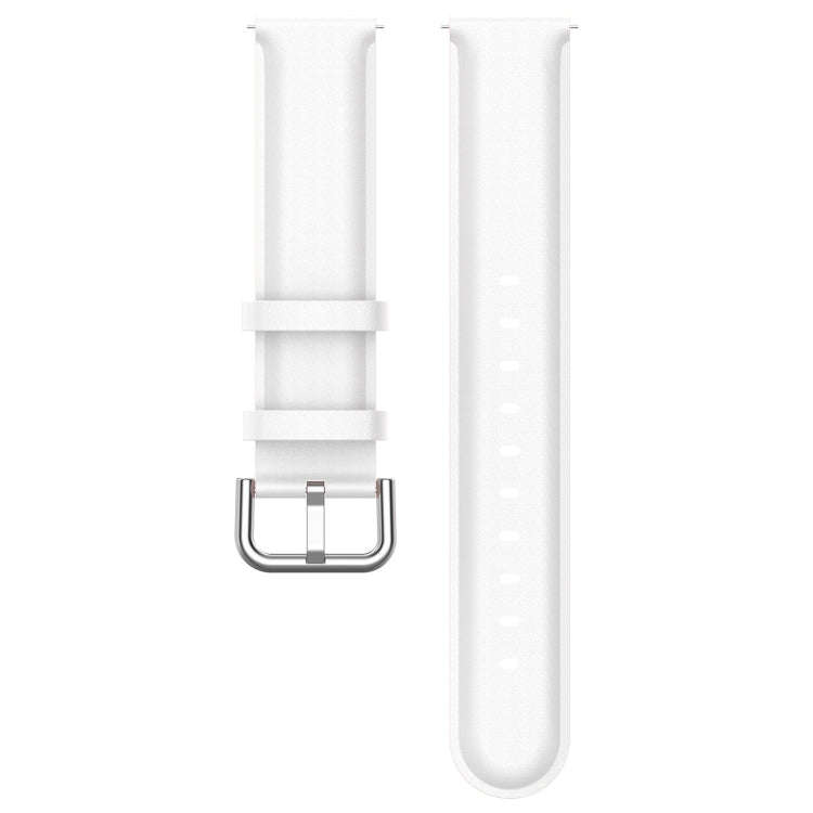 For CMF Watch Pro D395 / Watch Pro 2 22mm Round Tail Genuine Leather Watch Band(White)