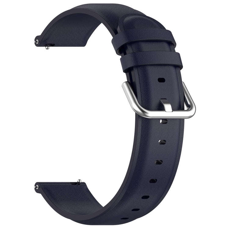 For CMF Watch Pro D395 / Watch Pro 2 22mm Round Tail Genuine Leather Watch Band(Navy Blue)