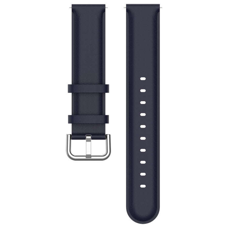 For CMF Watch Pro D395 / Watch Pro 2 22mm Round Tail Genuine Leather Watch Band(Navy Blue)
