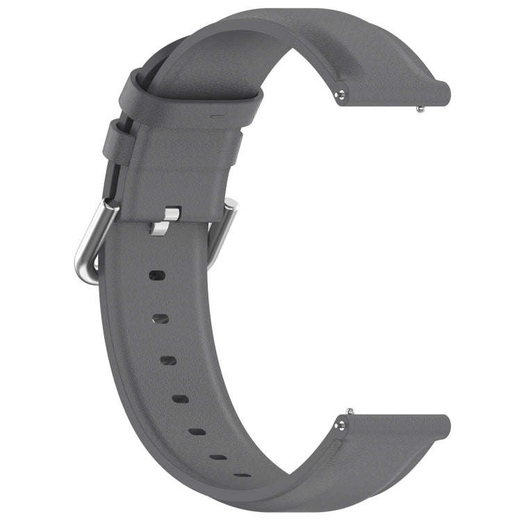 For CMF Watch Pro D395 / Watch Pro 2 22mm Round Tail Genuine Leather Watch Band(Grey)