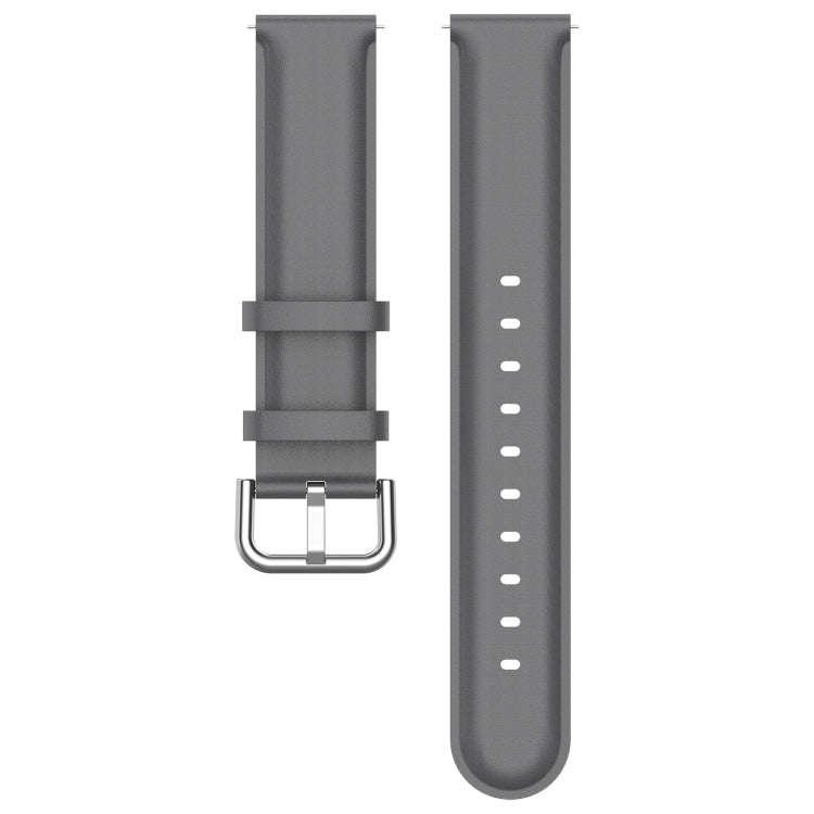 For CMF Watch Pro D395 / Watch Pro 2 22mm Round Tail Genuine Leather Watch Band(Grey)