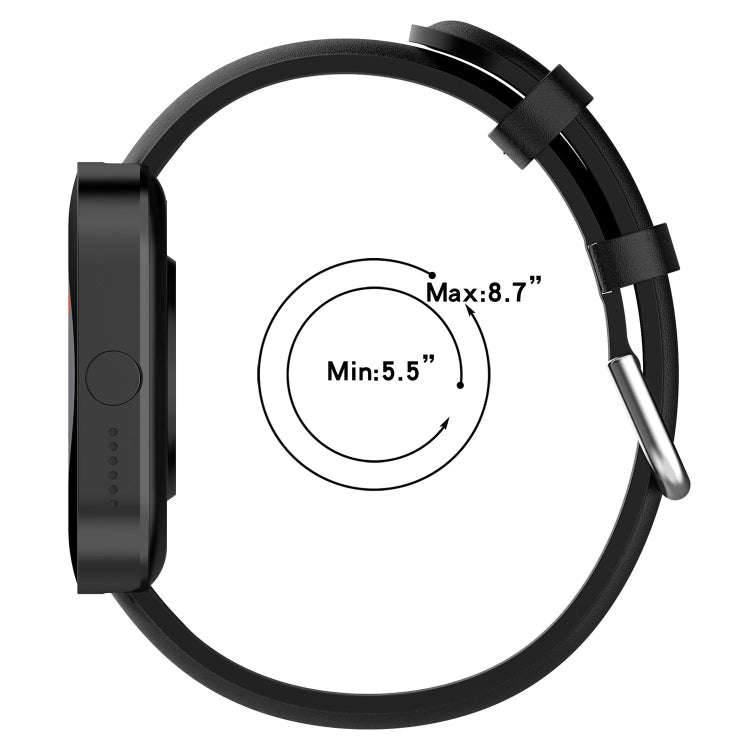 For CMF Watch Pro D395 / Watch Pro 2 22mm Round Tail Genuine Leather Watch Band(Navy Blue)