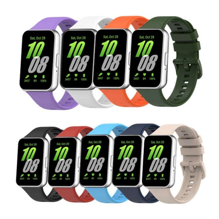 For Samsung Galaxy Fit 3 Solid Color Buckle Silicone Watch Band(Sky Blue)