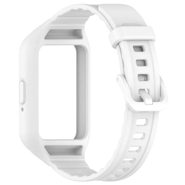 For Samsung Galaxy Fit 3 Solid Color Integrated TPU Watch Band(White)