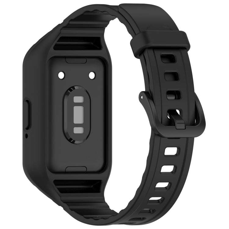 For Samsung Galaxy Fit 3 Solid Color Integrated TPU Watch Band(Black)