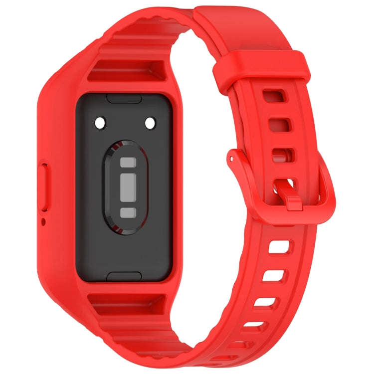 For Samsung Galaxy Fit 3 Solid Color Integrated TPU Watch Band(Red)
