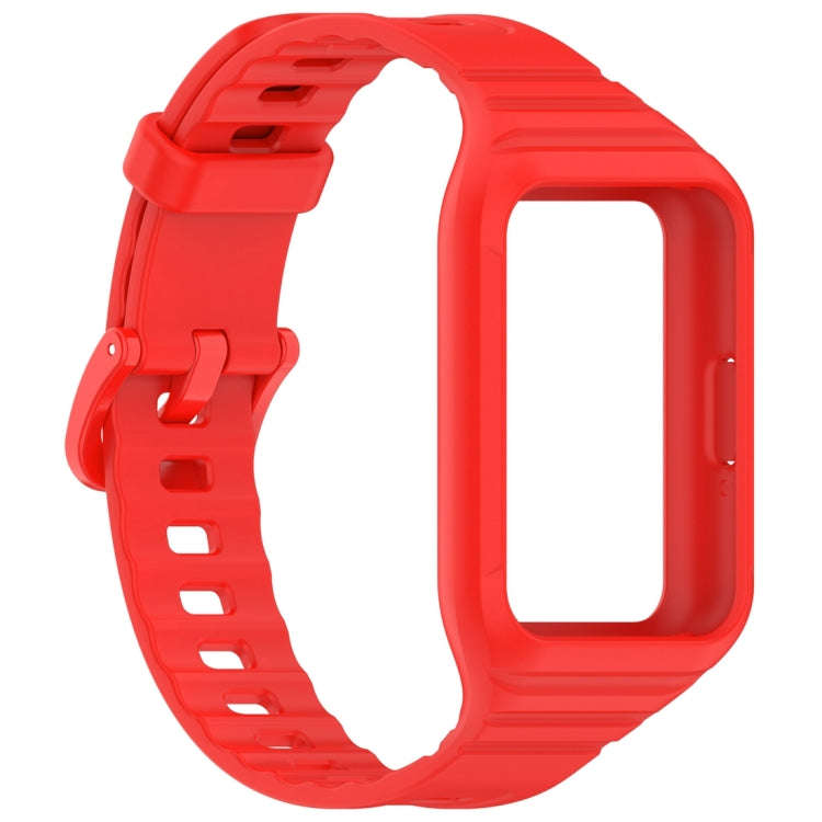 For Samsung Galaxy Fit 3 Solid Color Integrated TPU Watch Band(Red)