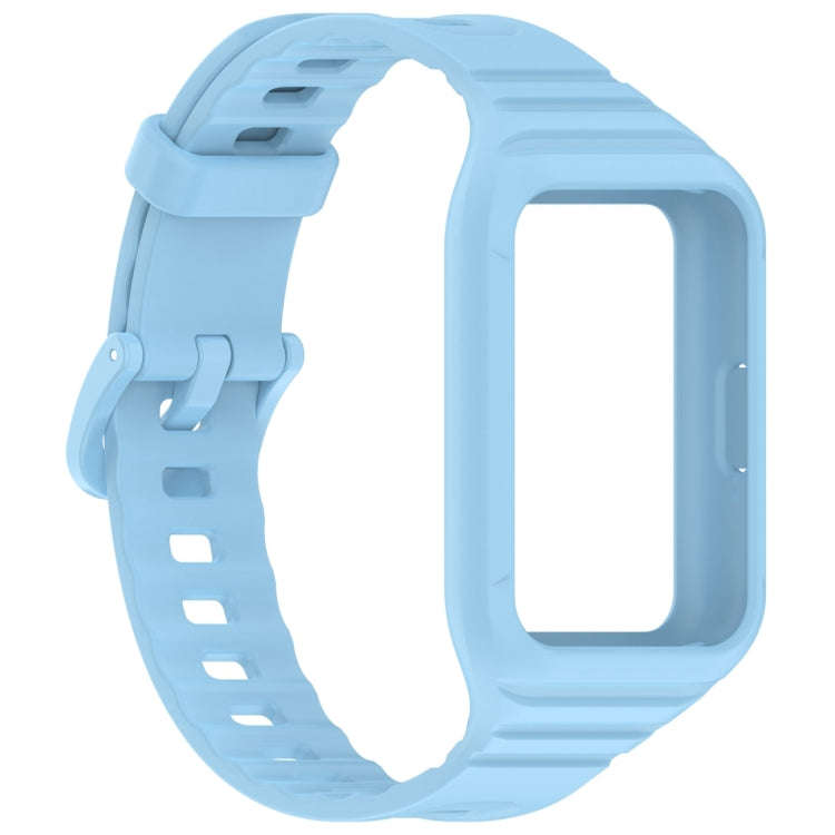 For Samsung Galaxy Fit 3 Solid Color Integrated TPU Watch Band(Light Blue)