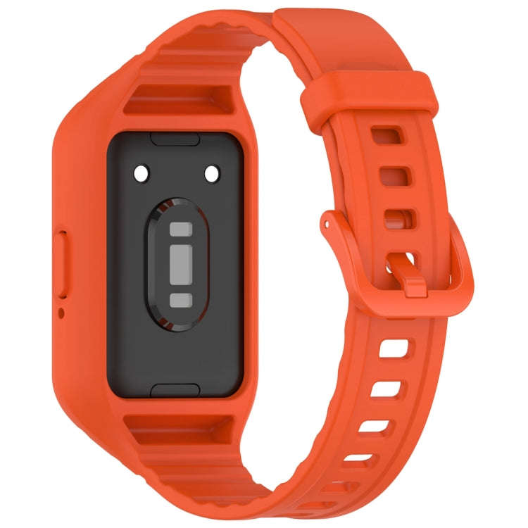 For Samsung Galaxy Fit 3 Solid Color Integrated TPU Watch Band(Orange)