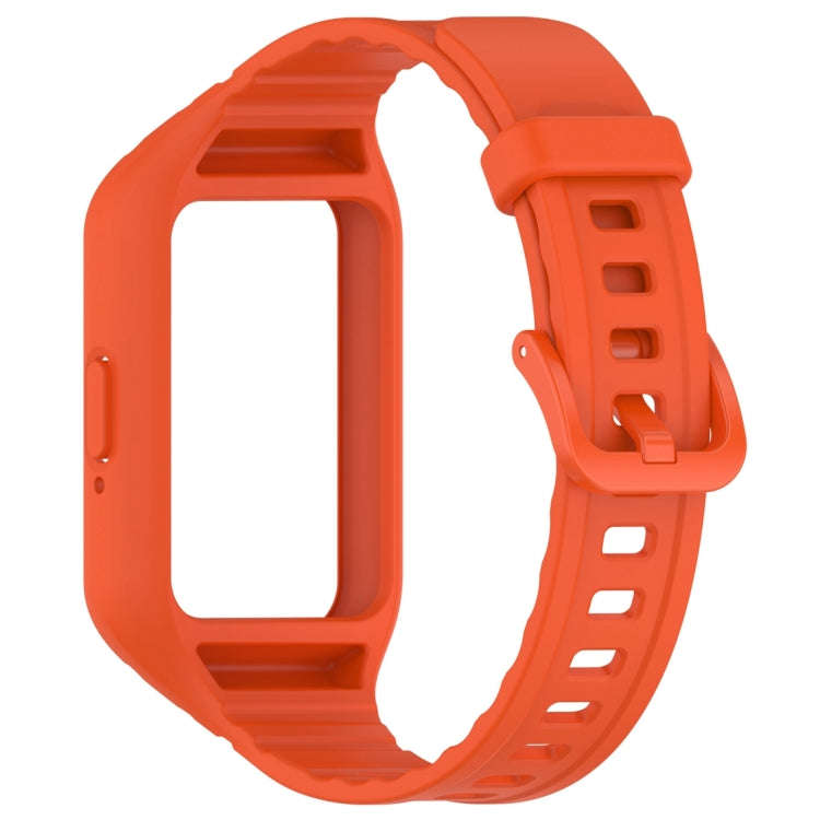 For Samsung Galaxy Fit 3 Solid Color Integrated TPU Watch Band(Orange)
