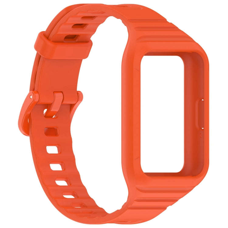 For Samsung Galaxy Fit 3 Solid Color Integrated TPU Watch Band(Orange)