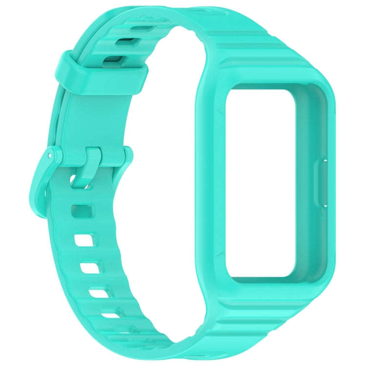 For Samsung Galaxy Fit 3 Solid Color Integrated TPU Watch Band(Cyan)