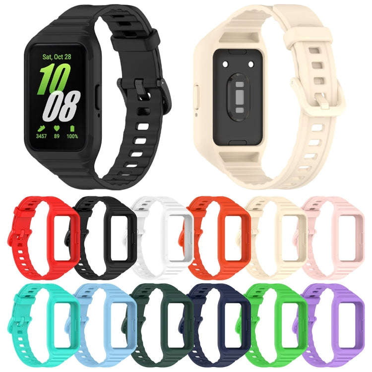 For Samsung Galaxy Fit 3 Solid Color Integrated TPU Watch Band(Red)