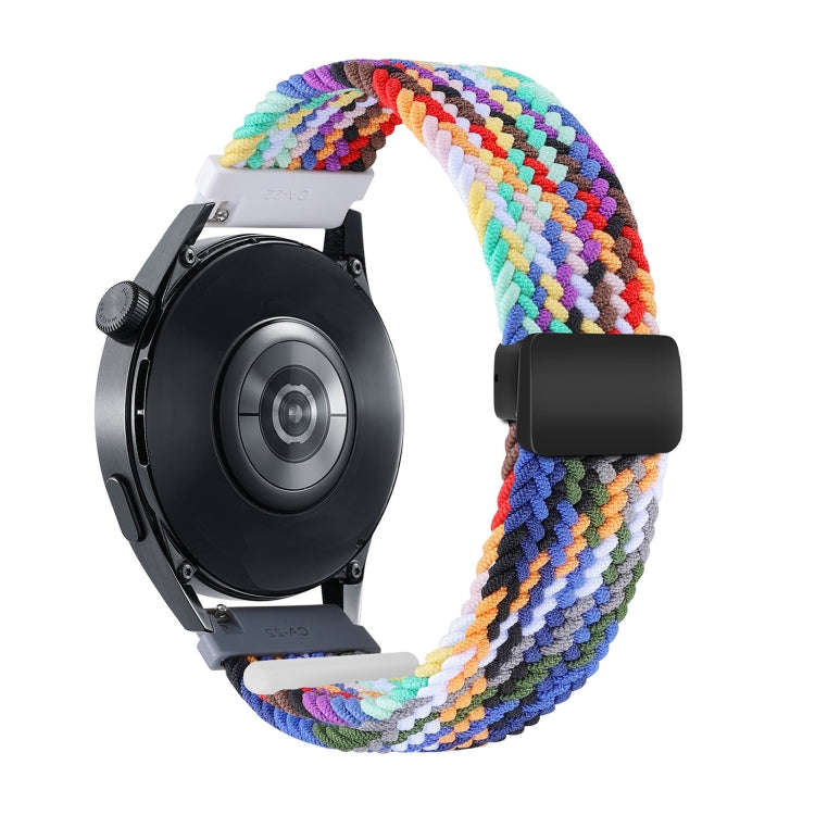 20mm Two-color Magnetic Braided Nylon Watch Band(Colorful Denim)
