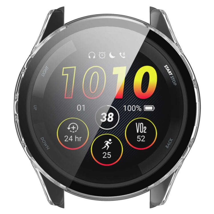 For Garmin Forerunner 165 / 165 Music PC + Tempered Film Integrated Watch Protective Case(Transpa...
