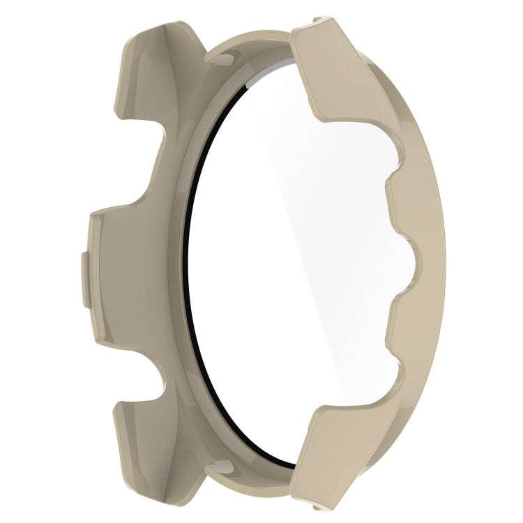 For Garmin Forerunner 165 / 165 Music PC + Tempered Film Integrated Watch Protective Case(Ivory W...