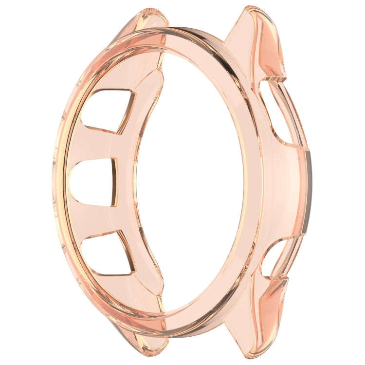 For Garmin Forerunner 165 / 165 Music Half Pack Hollow TPU Watch Protective Case(Transparent Pink)