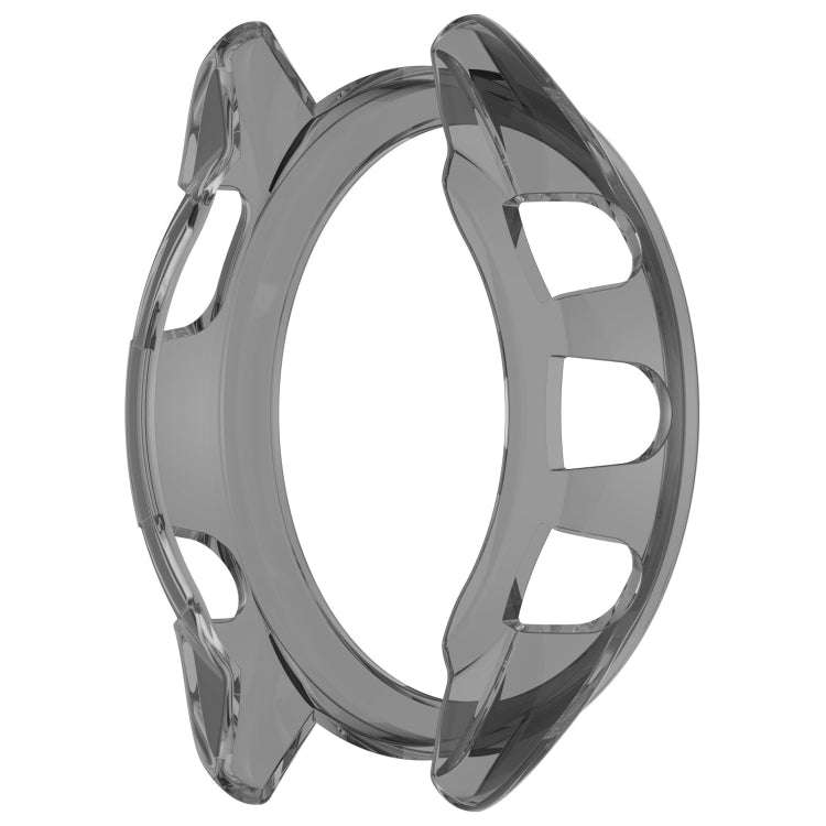 For Garmin Forerunner 165 / 165 Music Half Pack Hollow TPU Watch Protective Case(Transparent Black)