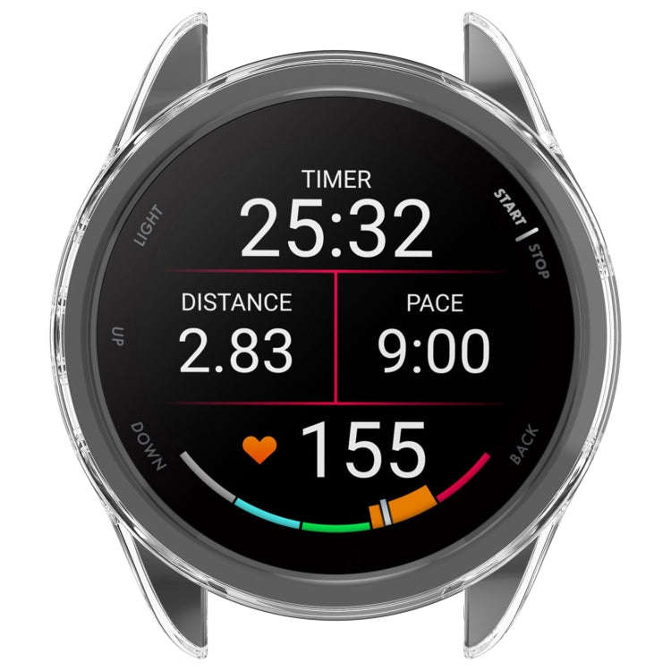 For Garmin Forerunner 165 / 165 Music Half Pack Hollow TPU Watch Protective Case(Transparent)