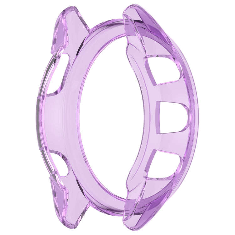 For Garmin Forerunner 165 / 165 Music Half Pack Hollow TPU Watch Protective Case(Transparent Purple)