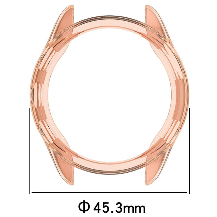 For Garmin Forerunner 165 / 165 Music Half Pack Hollow TPU Watch Protective Case(Transparent Pink)