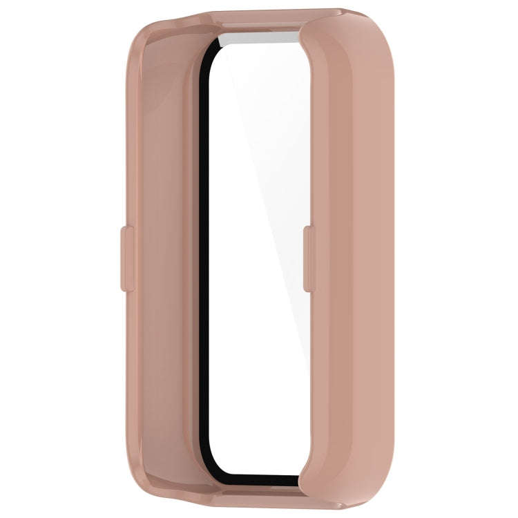 For Honor Band 9 PC + Tempered Film Integrated Watch Protective Case(Pink)