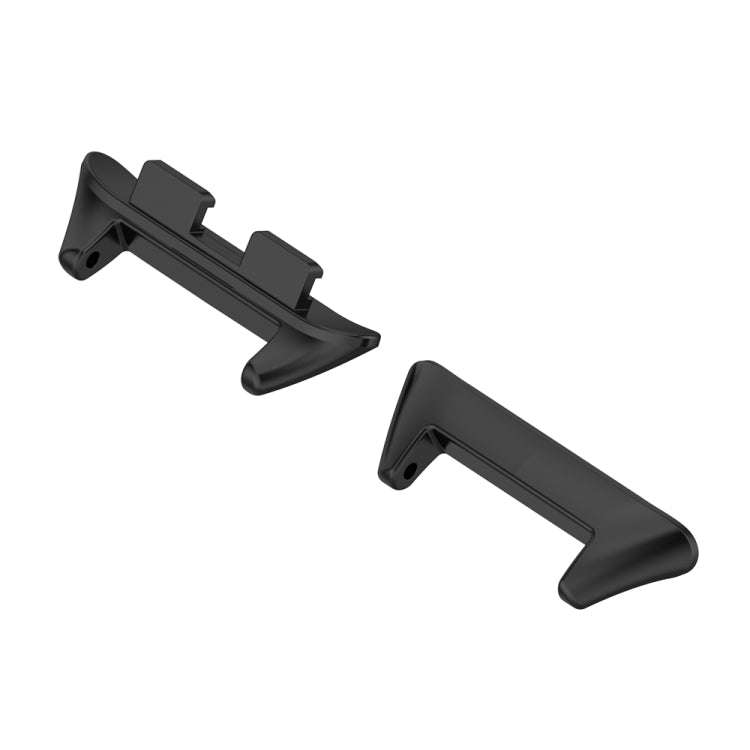 For Honor Band 9 1 Pair Stainless Steel Metal Watch Band Connector(Black)