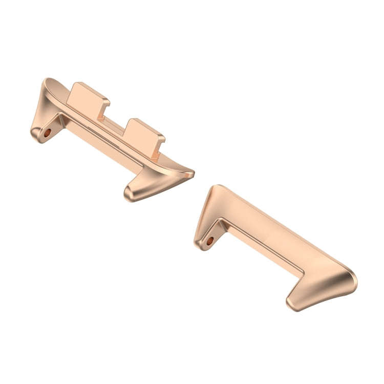 For Honor Band 9 1 Pair Stainless Steel Metal Watch Band Connector(Rose Gold)