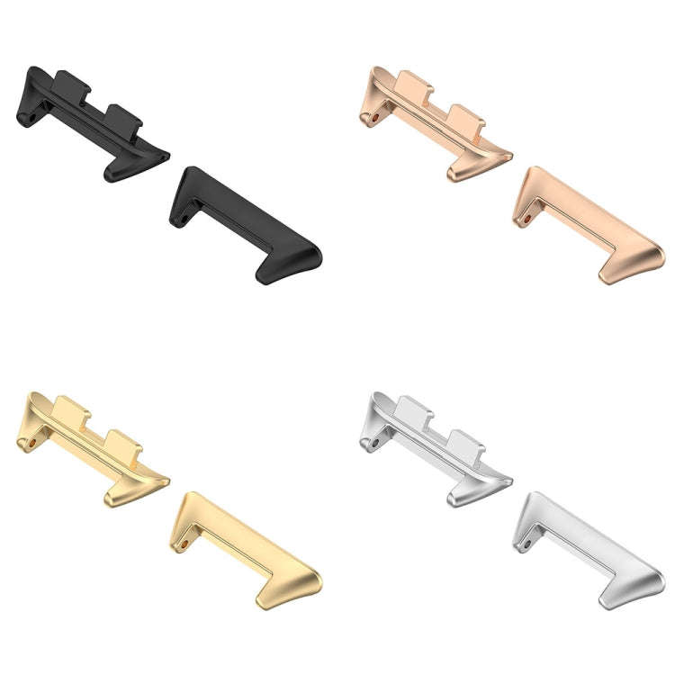 For Honor Band 9 1 Pair Stainless Steel Metal Watch Band Connector(Rose Gold)