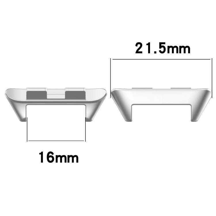 For Honor Band 9 1 Pair Stainless Steel Metal Watch Band Connector(Black)