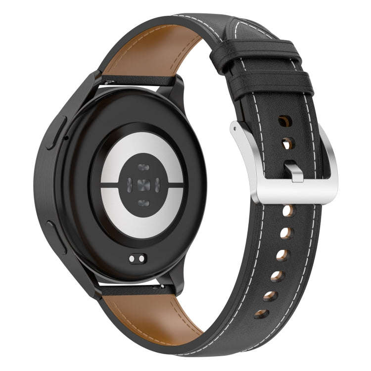 For Xiaomi Watch 2 22mm Genuine Leather Watch Band(Black)