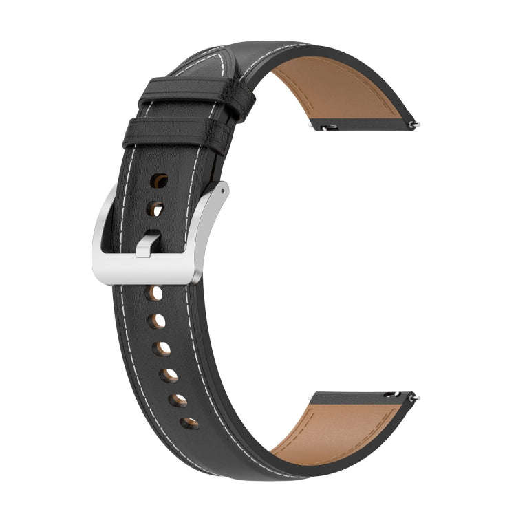 For Xiaomi Watch 2 22mm Genuine Leather Watch Band(Black)