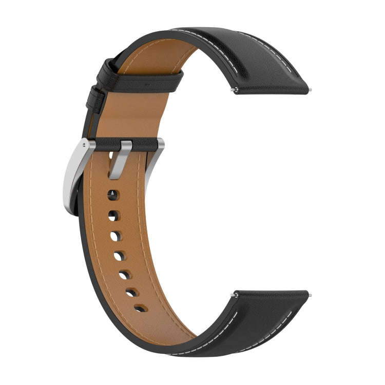 For Xiaomi Watch 2 22mm Genuine Leather Watch Band(Black)