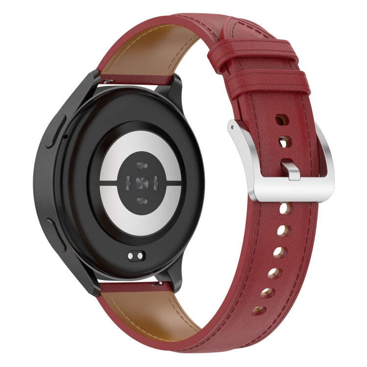 For Xiaomi Watch 2 22mm Genuine Leather Watch Band(Red)