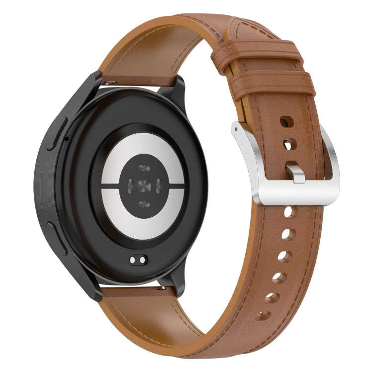 For Xiaomi Watch 2 22mm Genuine Leather Watch Band(Light Brown)