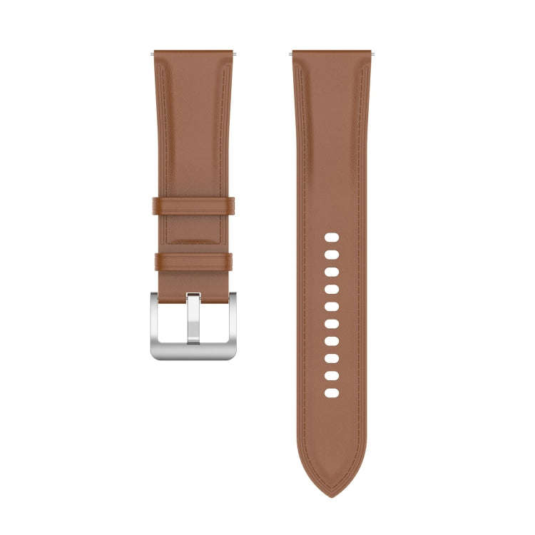 For Xiaomi Watch 2 22mm Genuine Leather Watch Band(Light Brown)