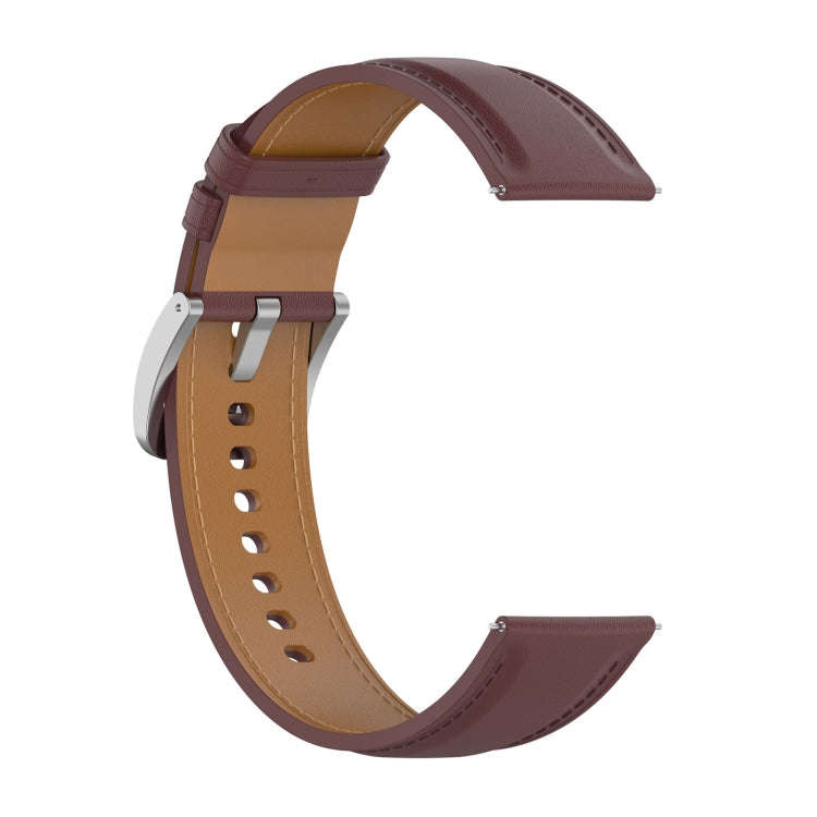 For Xiaomi Watch 2 22mm Genuine Leather Watch Band(Dark Brown)