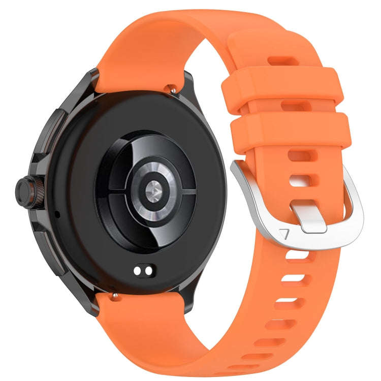 For Xiaomi Watch 2 Liquid Glossy Silver Buckle Silicone Watch Band(Orange)