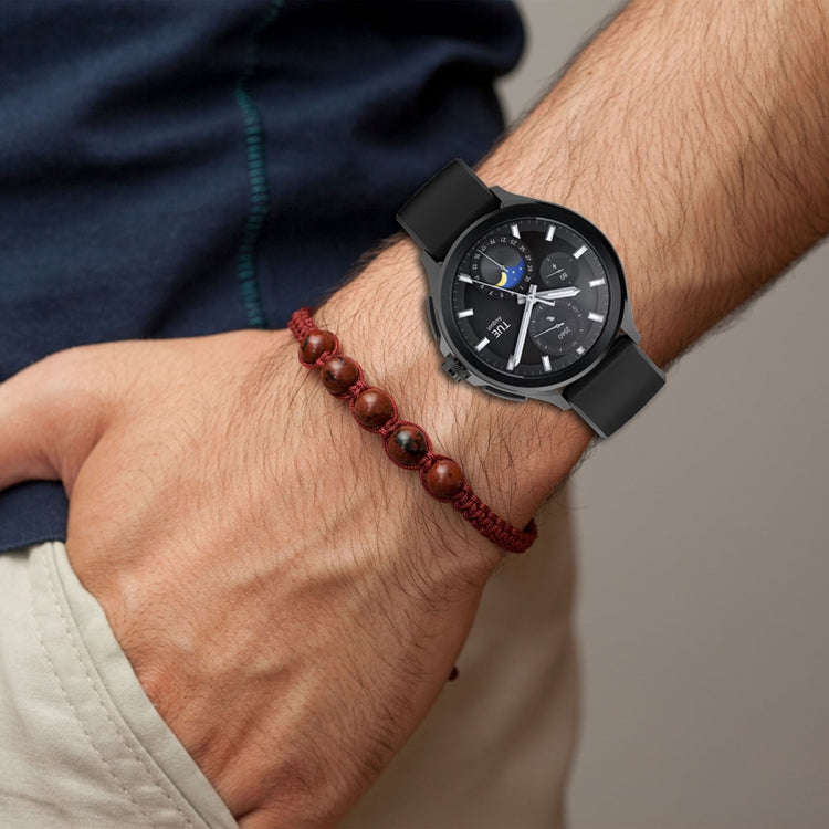 For Xiaomi Watch 2 Liquid Glossy Silver Buckle Silicone Watch Band(Dark Blue)