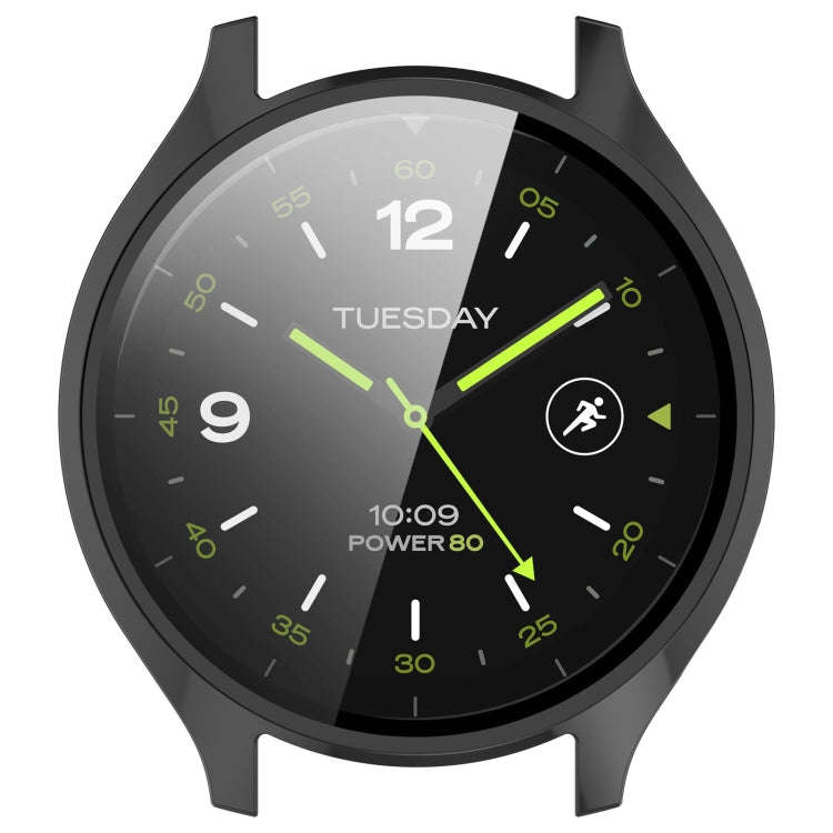 For Xiaomi Watch 2 PC + Tempered Film Integrated Watch Protective Case(Black)