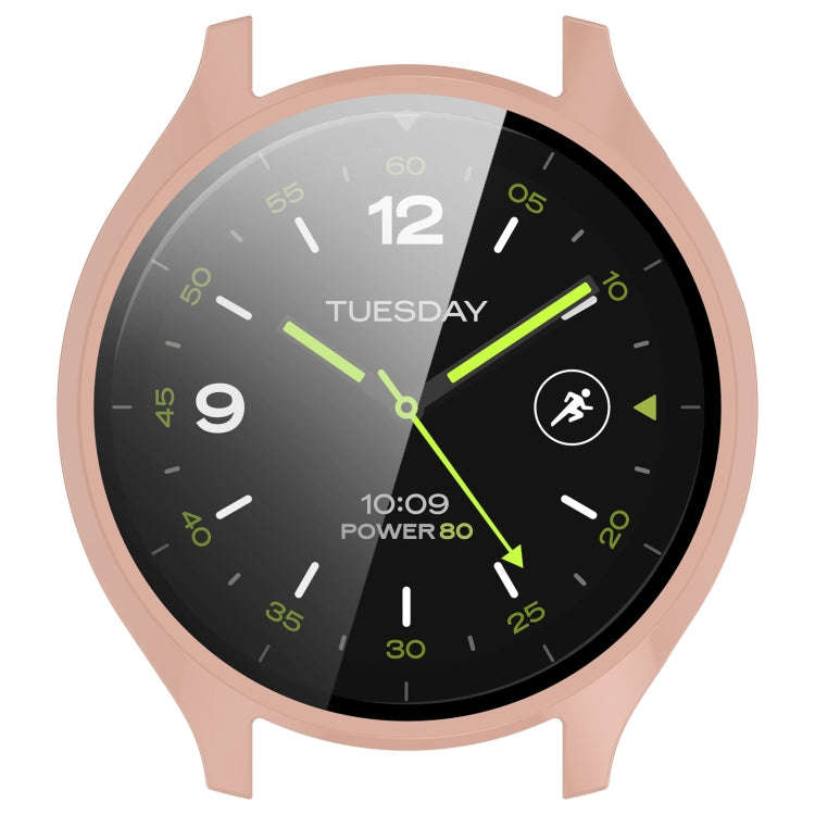 For Xiaomi Watch 2 PC + Tempered Film Integrated Watch Protective Case(Pink)